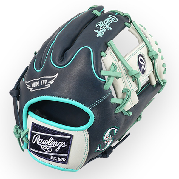 [GHW5GMX 205W-2-SEA]  Rawlings 게이머 XLE 내야 (검+백+민트) 11.75인치
